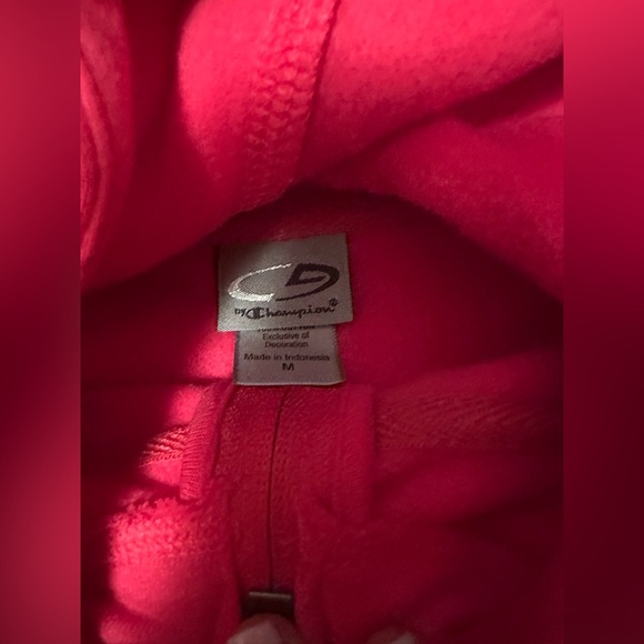 Champion Womens M Long Sleeve Full Zip Up Athletic Hoodie Jacket Pink(a2 - Picture 13 of 14